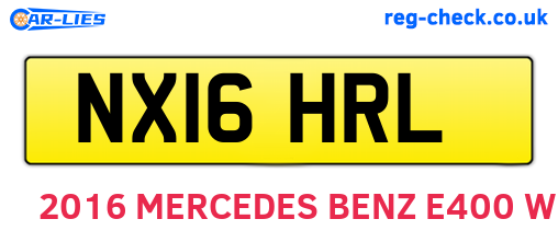 NX16HRL are the vehicle registration plates.