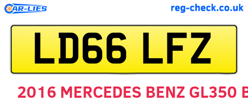 LD66LFZ are the vehicle registration plates.