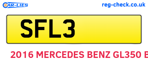 SFL3 are the vehicle registration plates.