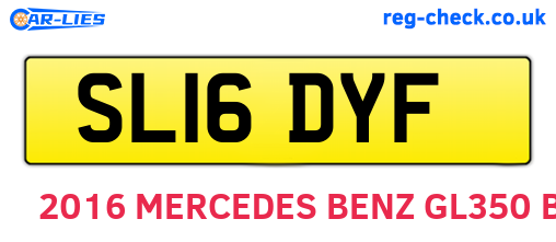 SL16DYF are the vehicle registration plates.