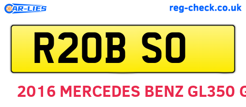 R20BSO are the vehicle registration plates.