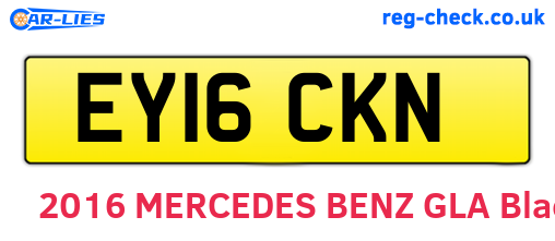 EY16CKN are the vehicle registration plates.