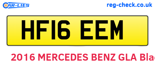 HF16EEM are the vehicle registration plates.
