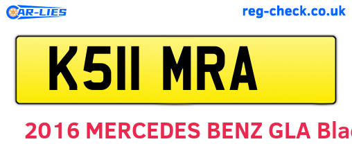 K511MRA are the vehicle registration plates.