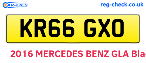 KR66GXO are the vehicle registration plates.