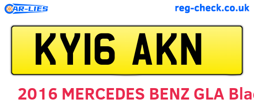 KY16AKN are the vehicle registration plates.