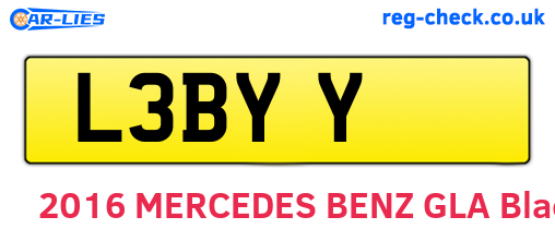 L3BYY are the vehicle registration plates.