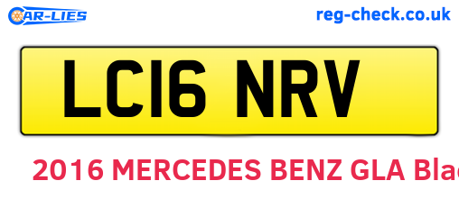 LC16NRV are the vehicle registration plates.
