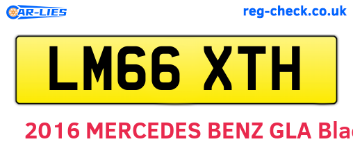 LM66XTH are the vehicle registration plates.