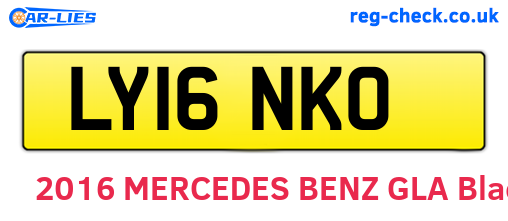 LY16NKO are the vehicle registration plates.