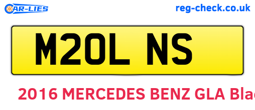 M20LNS are the vehicle registration plates.
