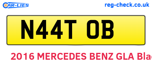 N44TOB are the vehicle registration plates.