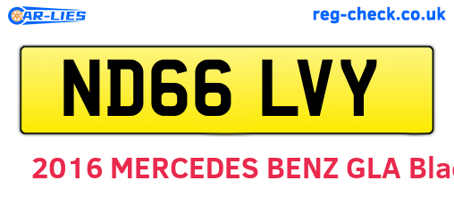 ND66LVY are the vehicle registration plates.