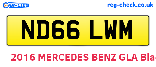 ND66LWM are the vehicle registration plates.