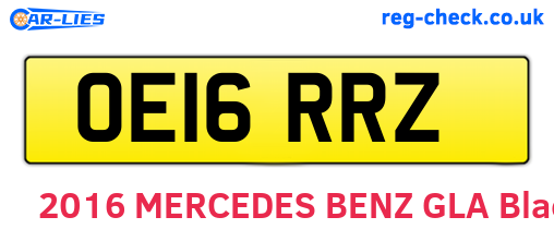 OE16RRZ are the vehicle registration plates.