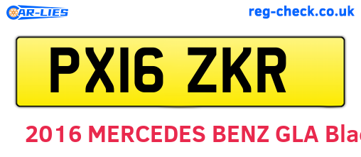 PX16ZKR are the vehicle registration plates.