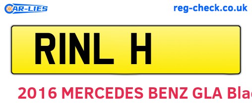 R1NLH are the vehicle registration plates.