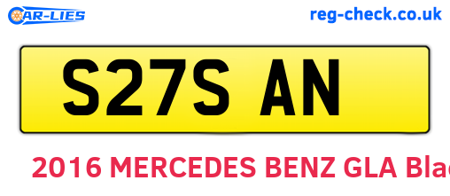S27SAN are the vehicle registration plates.