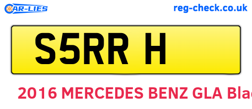 S5RRH are the vehicle registration plates.