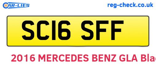 SC16SFF are the vehicle registration plates.
