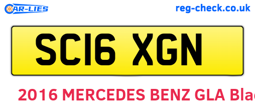SC16XGN are the vehicle registration plates.