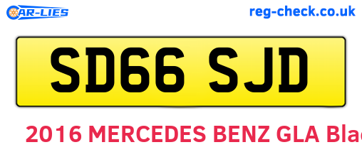 SD66SJD are the vehicle registration plates.