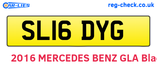SL16DYG are the vehicle registration plates.