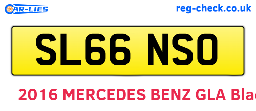 SL66NSO are the vehicle registration plates.