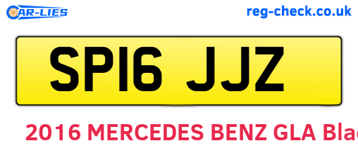 SP16JJZ are the vehicle registration plates.