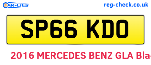 SP66KDO are the vehicle registration plates.