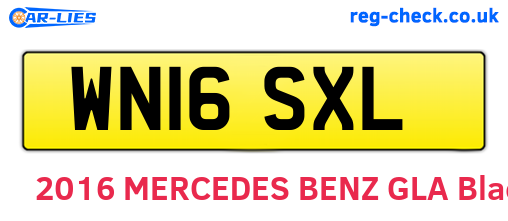 WN16SXL are the vehicle registration plates.