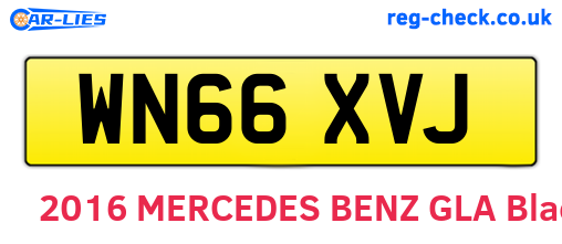 WN66XVJ are the vehicle registration plates.