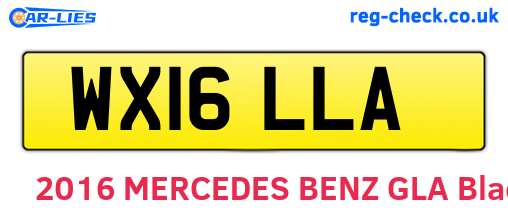 WX16LLA are the vehicle registration plates.