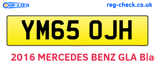 YM65OJH are the vehicle registration plates.