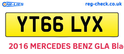 YT66LYX are the vehicle registration plates.