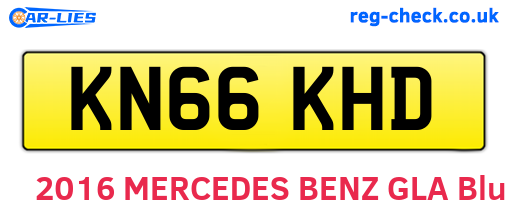 KN66KHD are the vehicle registration plates.