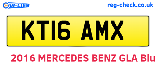KT16AMX are the vehicle registration plates.