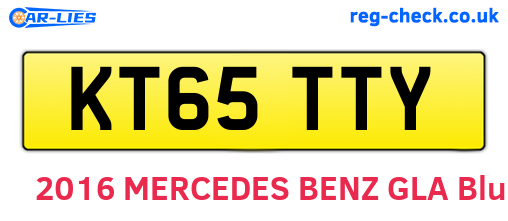 KT65TTY are the vehicle registration plates.