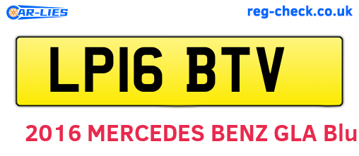 LP16BTV are the vehicle registration plates.