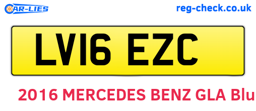 LV16EZC are the vehicle registration plates.