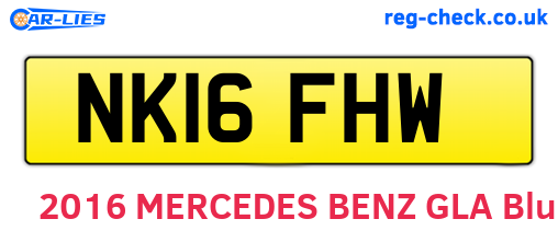 NK16FHW are the vehicle registration plates.