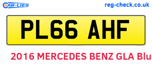 PL66AHF are the vehicle registration plates.
