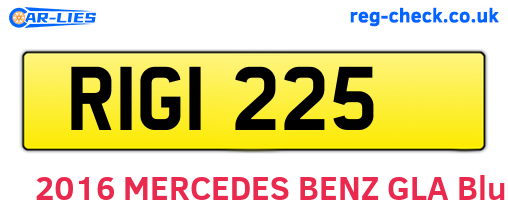 RIG1225 are the vehicle registration plates.
