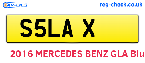 S5LAX are the vehicle registration plates.