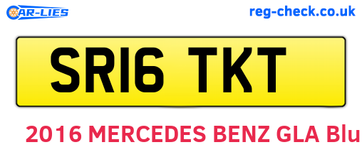 SR16TKT are the vehicle registration plates.