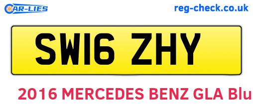 SW16ZHY are the vehicle registration plates.