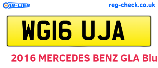 WG16UJA are the vehicle registration plates.