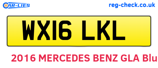 WX16LKL are the vehicle registration plates.