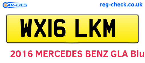 WX16LKM are the vehicle registration plates.