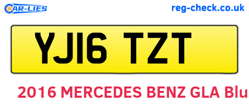YJ16TZT are the vehicle registration plates.